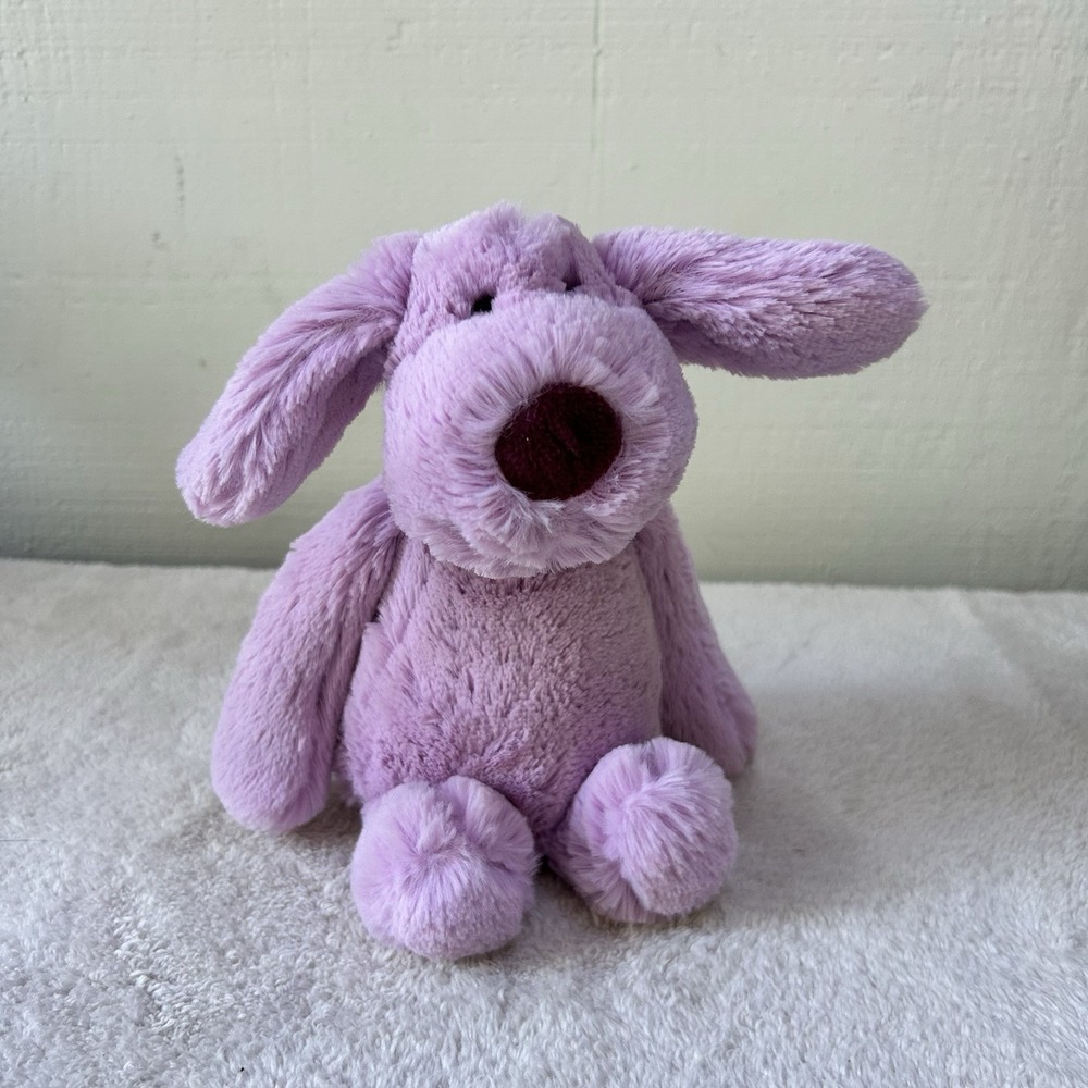 Aurora Eloise Plush Dog Puppy lavender Soft Stuffed Animal Toy 10" NWOT